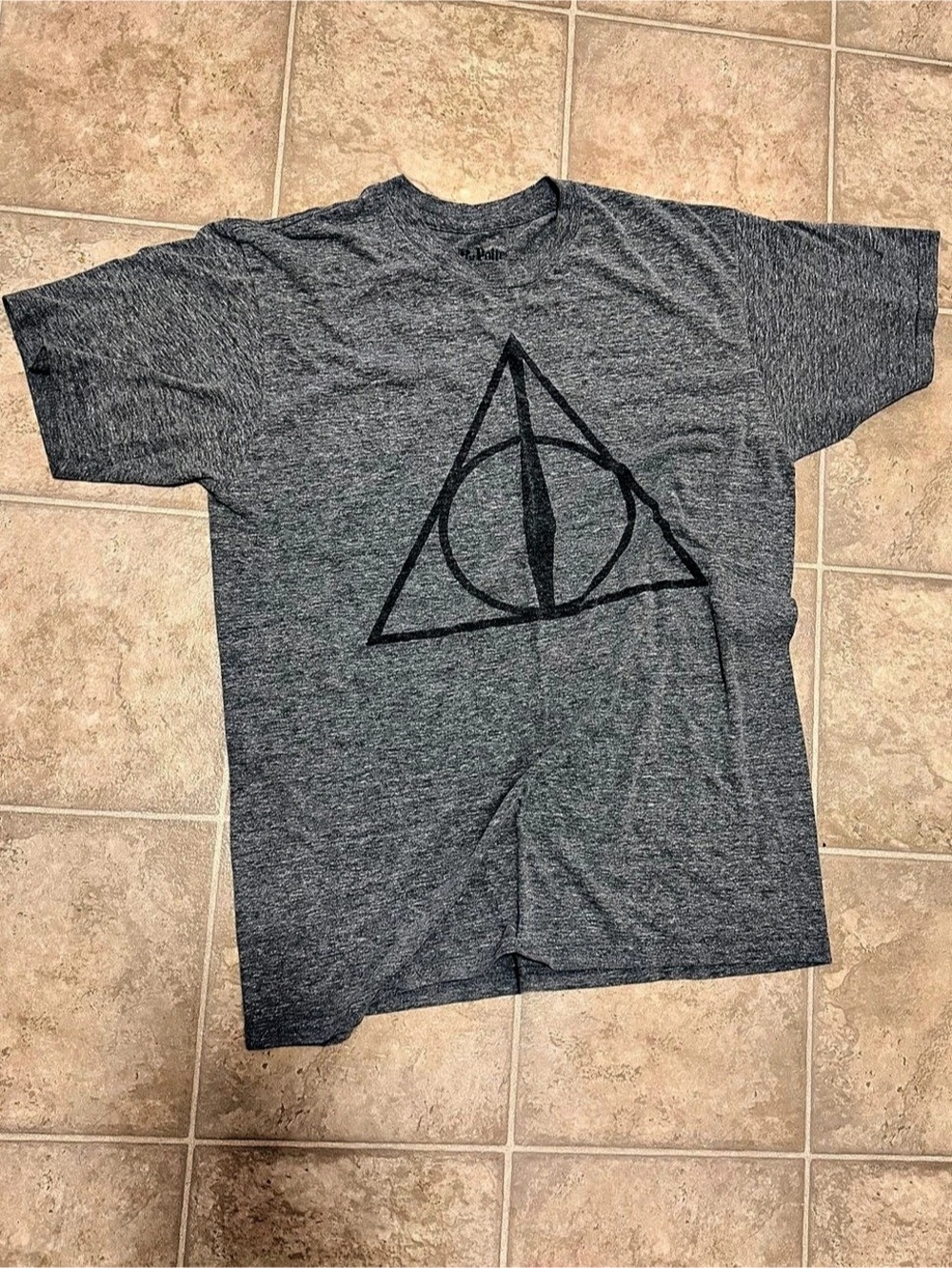 Harry Potter Deathly Hallows Graphic T-Shirt in Gray